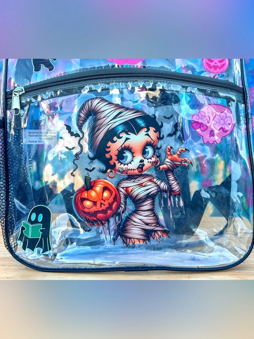BETTY BOO! Clear Backpack 15”